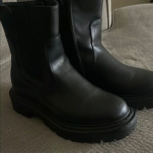 Black Chelsea boots from American eagle